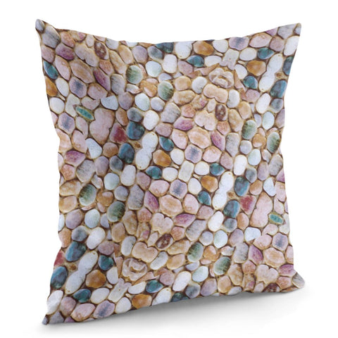 Image of Rounded Stones Print Motif Pillow Cover