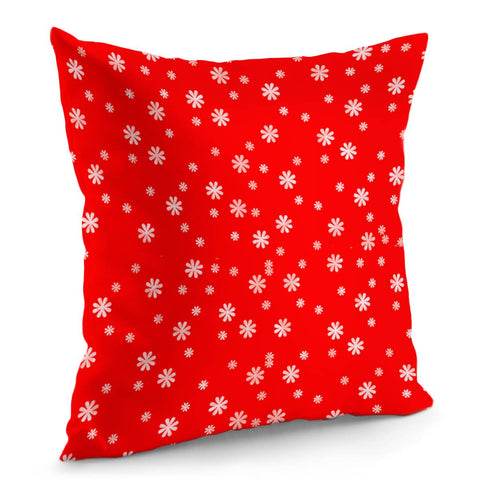 Image of Red Flower Pillow Cover