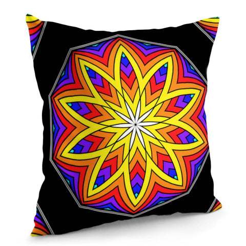 Image of Unique Colorful Flowers Pillow Cover