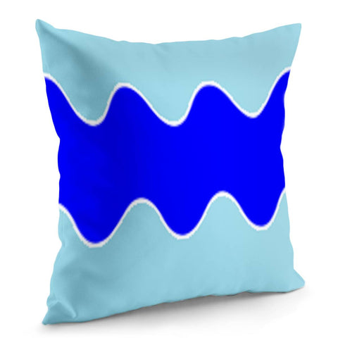 Image of Blue Water Waves Pillow Cover
