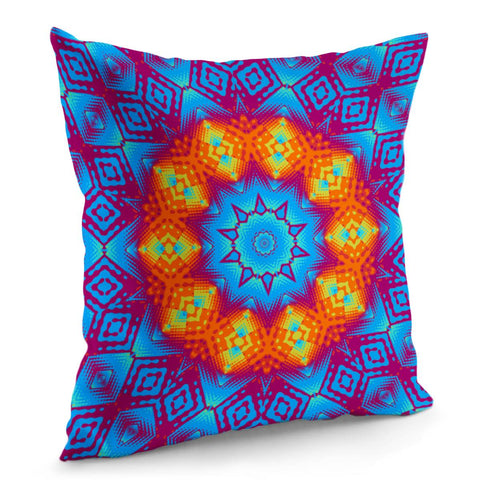 Image of Neon Rays Pattern Pillow Cover