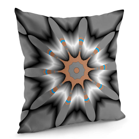 Image of Brown Web Silver Steel Pillow Cover