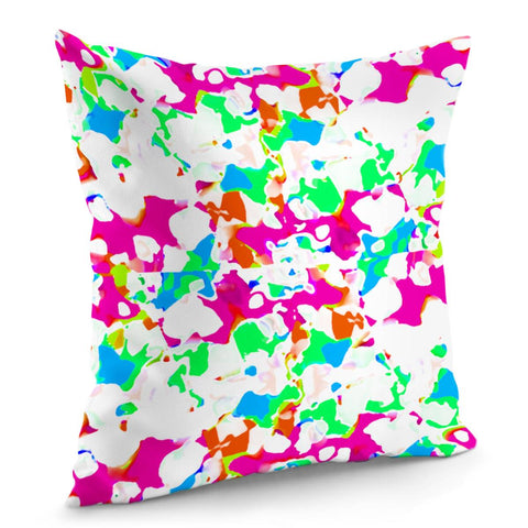 Image of Vibrant Multicolored Abstract Print Pillow Cover