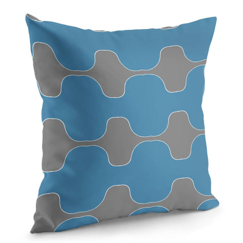 Image of Blue And Gray Gap Pattern Pillow Cover