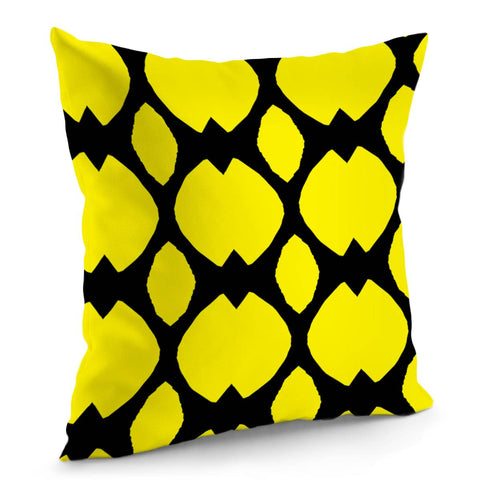 Image of Yellow And Black Pattern Pillow Cover