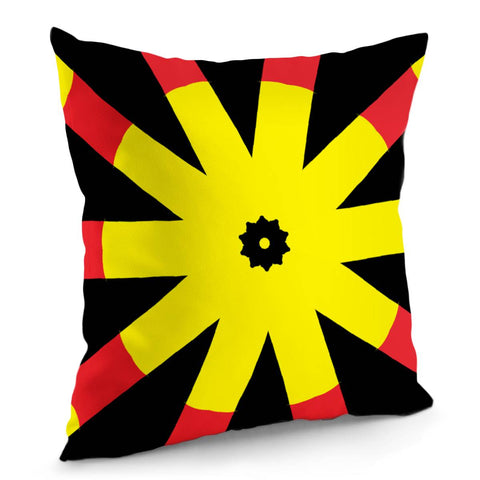 Image of Black And Yellow Star Pattern Pillow Cover