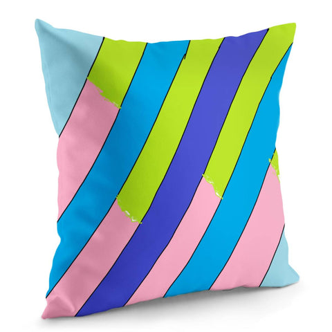 Image of Multicolor Stripes Pillow Cover