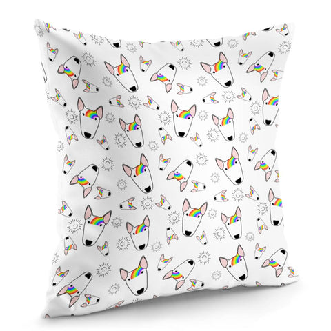 Image of Rainbow Bully Pattern Pillow Cover