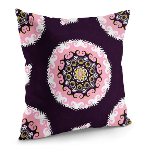 Image of Abstract Pink And Black Pillow Cover