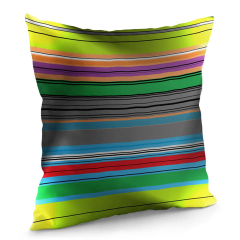 Image of Multicolor Lines Pillow Cover