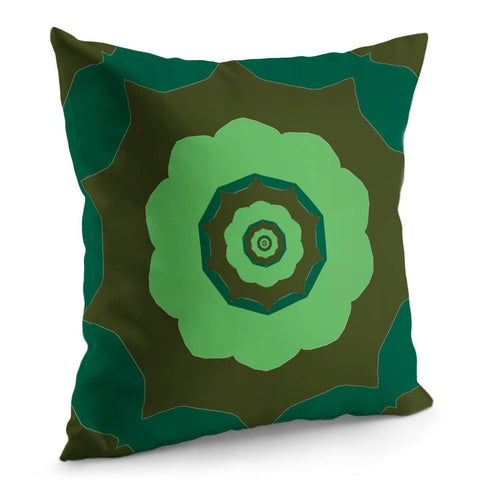 Image of Brown And Green Pattern Pillow Cover