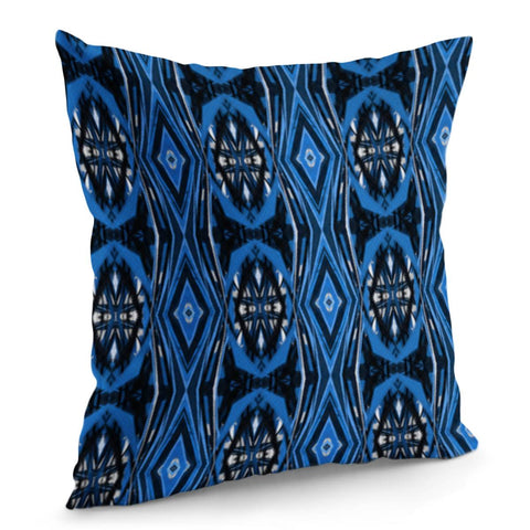 Image of Blue Tribal Print Pillow Cover