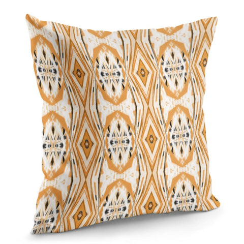 Image of Brown And White Tribal Print Pillow Cover