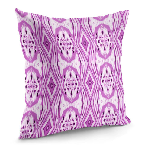 Image of Purple And White Tribal Pattern Pillow Cover