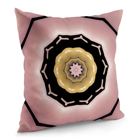 Image of Brown, Pink And Black Pattern Pillow Cover