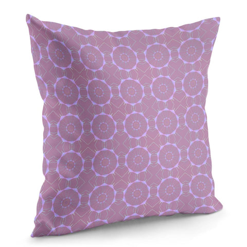 Image of Round Stitch Purple Pattern Pillow Cover