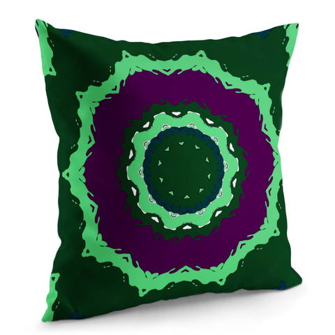 Image of Purple And Green Pattern Pillow Cover