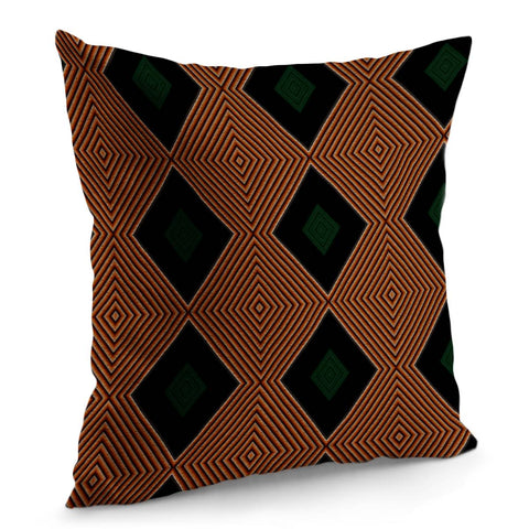 Image of Brown And Black Textured Pattern Pillow Cover