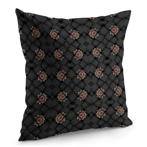 Image of Black And Brown Leather Textured Pillow Cover