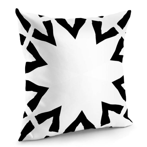 Image of Black And White Pattern Pillow Cover