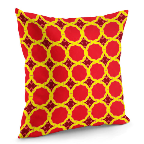 Image of Red And Yellow Design Pillow Cover