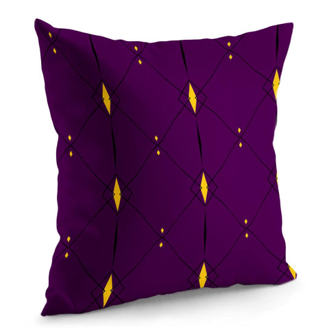 Image of Purple And Yellow Design Pillow Cover