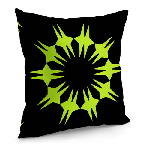 Image of Bright Green And Black Pattern Pillow Cover