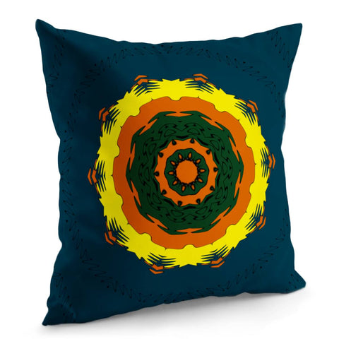 Image of Multicolor Circular Pattern Pillow Cover