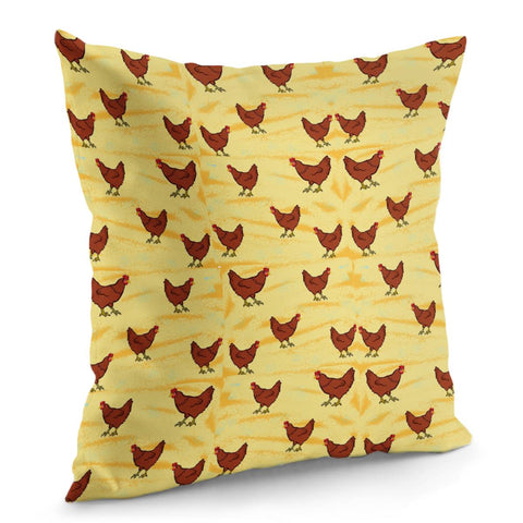 Image of Chicken Pattern Pillow Cover