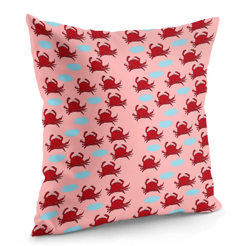 Image of Red Crabs And Water Pond Pillow Cover