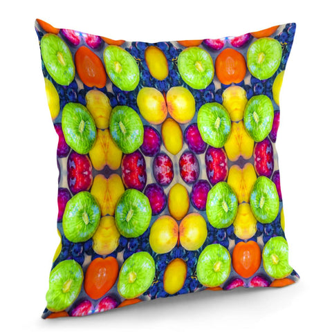 Image of Fruits And Vegetables Pattern Pillow Cover