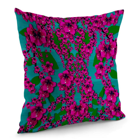 Image of One Island One Sakura With A Horizon Pillow Cover