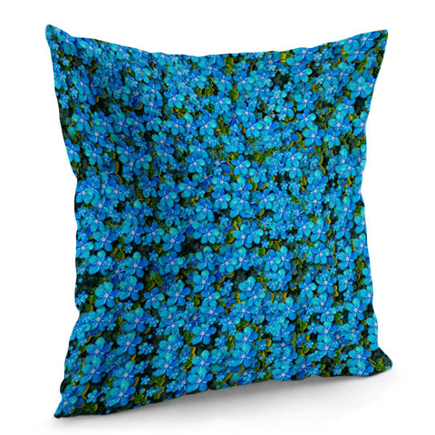 Image of Blue Sakura Forest  Tree So Meditative And Calm Pillow Cover