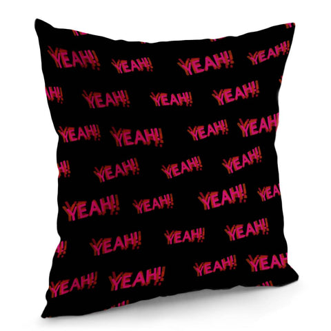 Image of Yeah Typography Design Print Pillow Cover