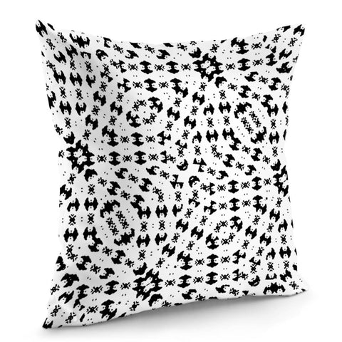 Image of Black And White Ethnic Print Pillow Cover