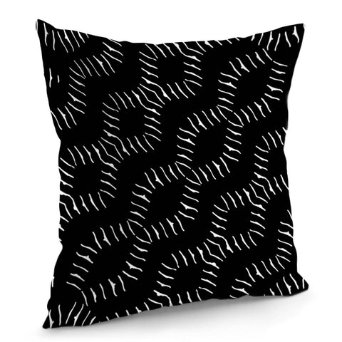 Image of Black And White Geo Print Pillow Cover