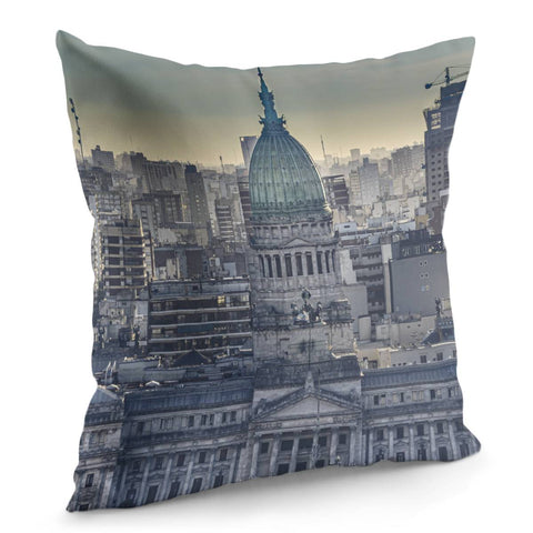 Image of Buenos Aires Argentina Cityscape Aerial View Pillow Cover