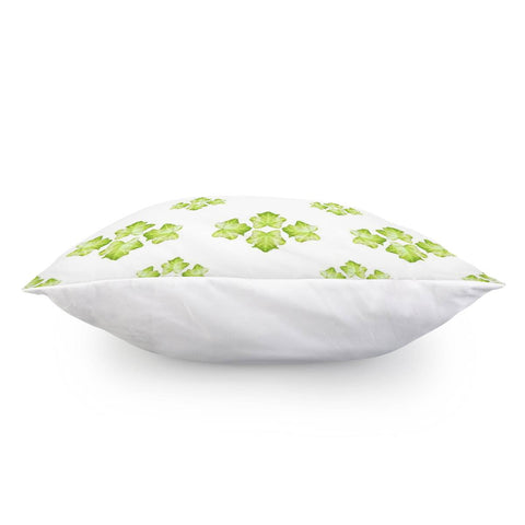 Image of Bright Leaves Motif Print Pattern Design Pillow Cover