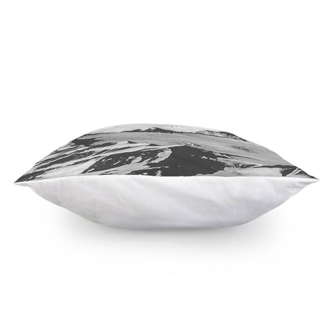 Image of Black And White Andes Mountains Aerial View, Chile Pillow Cover