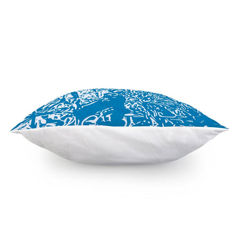 Image of Brilliant White & Blue Pillow Cover