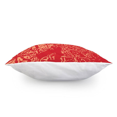 Image of Flame Scarlet & Cantaloupe Pillow Cover