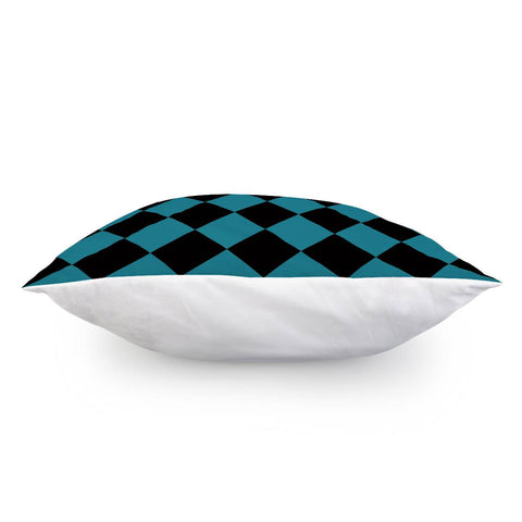 Image of Blue Checkered Pillow Cover