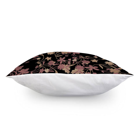 Image of Dark Floral Ornate Print Pillow Cover