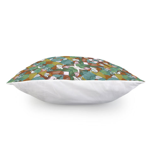 Image of Multicolored Collage Print Pattern Mosaic Pillow Cover