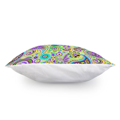 Image of Dark Multicolored Indian Paisley Pattern 3 Pillow Cover