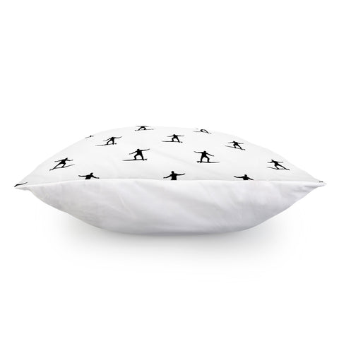 Image of Surfing Motif Graphic Print Pattern Pillow Cover