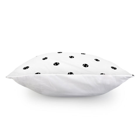 Image of Black And White Baseball Print Pattern Pillow Cover