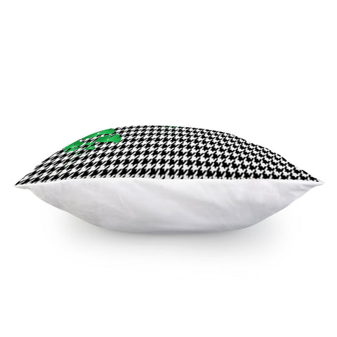 Image of Houndstooth Leaf Pillow Cover