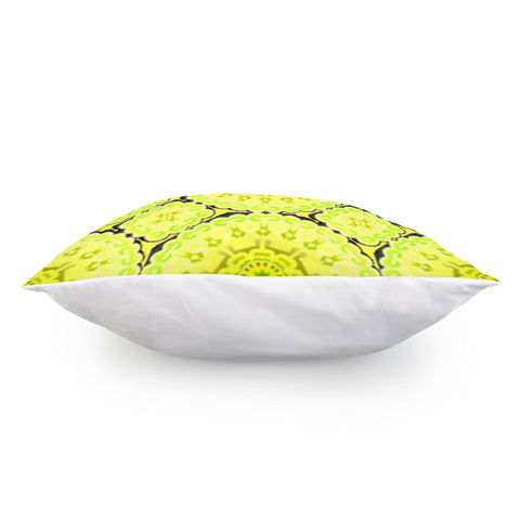 Image of Yellow Floral Print Pillow Cover