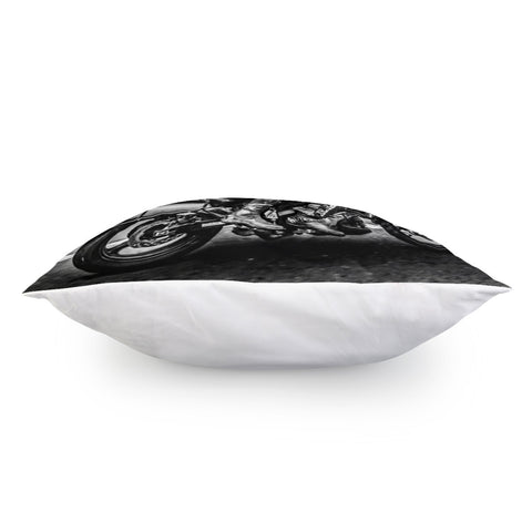 Image of Motorcycle Riders At Highway Pillow Cover